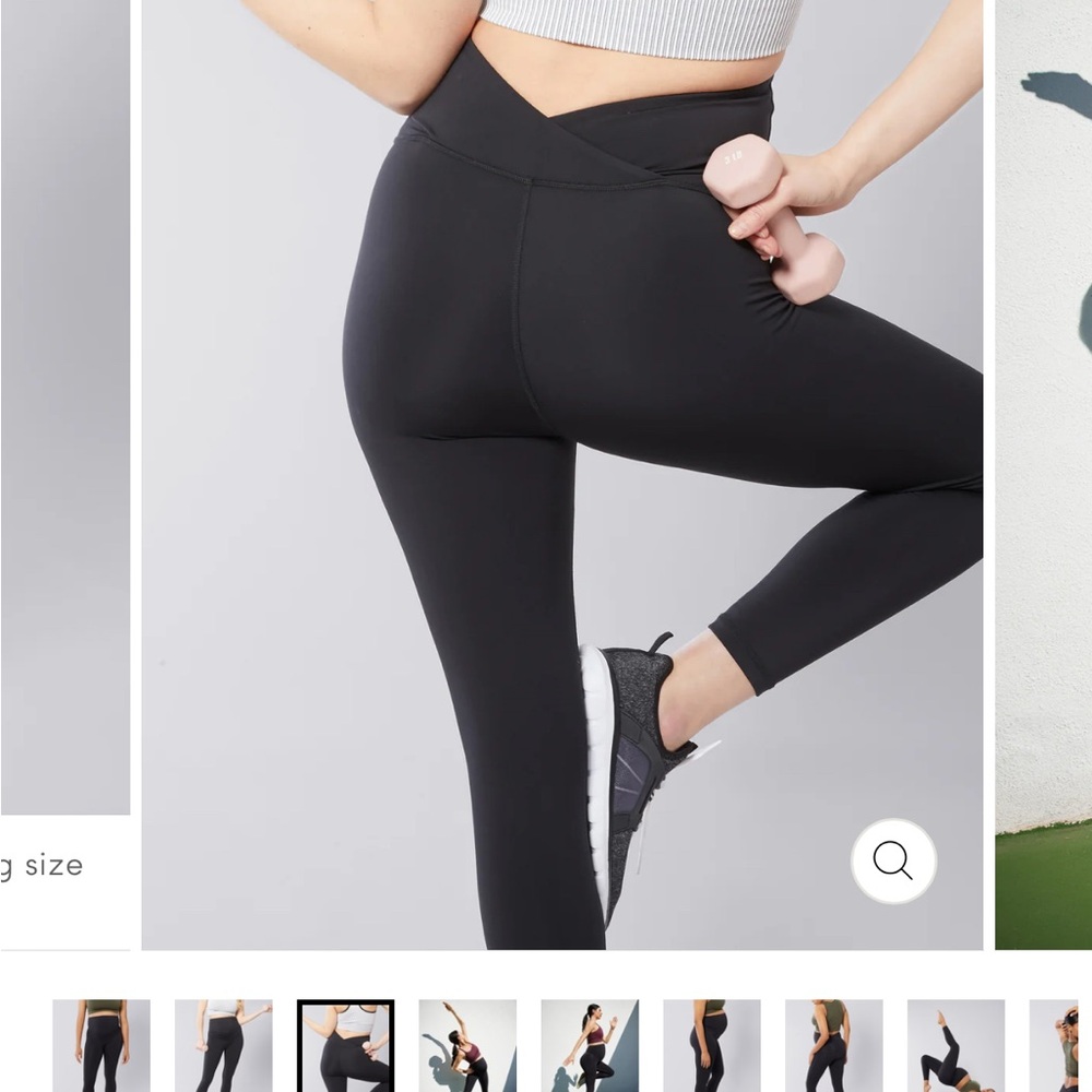 Isabel Maternity Active Leggings size XL- Crossover Panel/Black - Picture 3 of 8